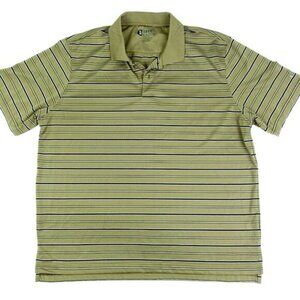 Izod Golf‎ Men's XL Polo Shirt Short Sleeve Polyester Cool FX  Brown Black